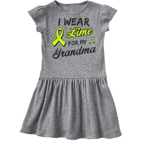 

Inktastic I Wear Lime For My Grandma Gift Toddler Girl Dress