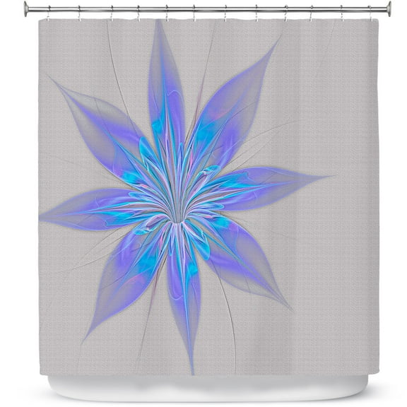 Shower Curtains 70" x 73" from DiaNoche Designs by Pam Amos - Silk Flower Light Blue