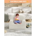 thumbnail image 7 of Kids Sofa, 2-in-1 Convertible Teddy Fleece Fabric Toddler Sofa Chair, Soft Fold Out Sofa Lounger for Kids, Comfy Children's Sofa Bed for Playroom, 7 of 7