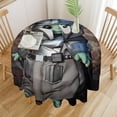 thumbnail image 4 of Yoda Round Table Cloth Washable Reusable Round Tablecloth Cartoon Fun Table Cover for Dinner Kitchen Party Picnic 50x50in, 4 of 8
