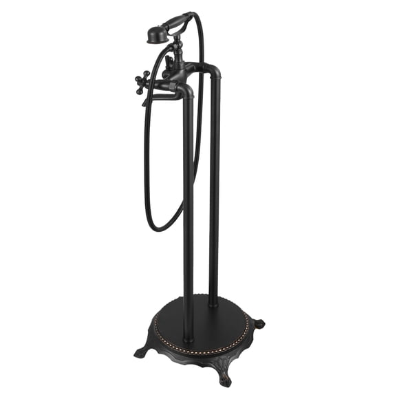 KFFKFF Clawfoot Bathtub Faucet, Freestanding Tub Faucets with Handheld Shower, Vintage Oil-Rubbed Bronze Tub Filler Faucet Shower Kit with 360° Rotation Spout & 59-inch Long Hose