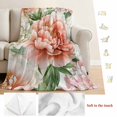 thumbnail image 5 of Pink White Flowers Blanket Soft Cozy Warm Throw Blanket for Couch, Plush Fuzzy Flannel Fleece Blankets for Sofa, Spring Farmhouse Blossom Floral Bed Blankets Lightweight Gifts for Women, 50"x80", 5 of 9