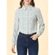 thumbnail image 5 of Camisa de mujer de botones INSPIRE CHIC con estampado floral, de manga larga, cuello de punta, para oficina, XS, blanca con azul floral, 5 of 8