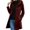 Dark Red, variant on Fanshiluo Women's Hooded Mid Length Single Breasted Coat, Casual Outerwear with Pockets for Fall Winter,Size S-3XL