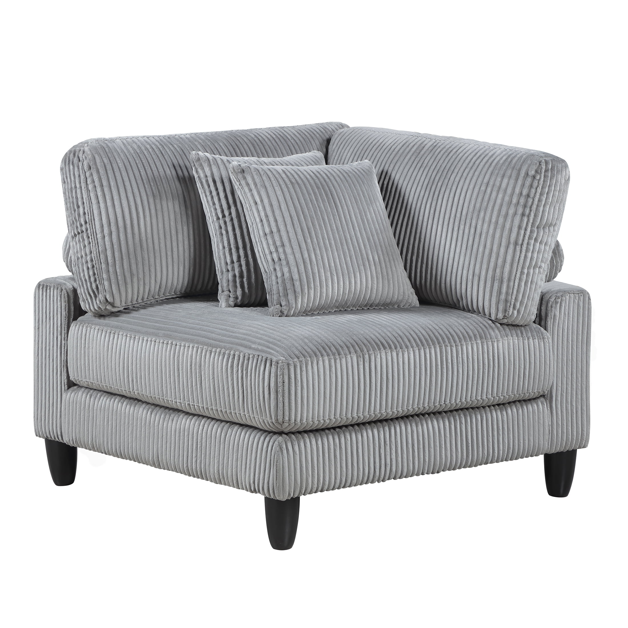 OakvillePark Caden Corduroy Corner Seat, Gray