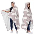 thumbnail image 2 of Wearable Blanket,Vintage Bull Terrier Hooded Wearable Flannel Blanket for Adults & Teens,Winter Poncho Shawl Wrap Cape Cozy Anti-Pill,60"x80", 2 of 5