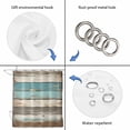 thumbnail image 5 of Farmhouse Blue Grey Brown Waterproof Fabric Shower Curtain,Vintage Ombre Wooden Waterproof Fabric Shower Curtain for Bathroom Curtains Bathtubs Hotel Shower Curtains with 12 Hooks Stall 54x78in, 5 of 8