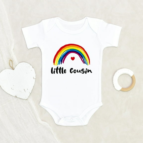 Newbabywishes - Little Cousin Rainbows Baby Clothes for Boys and Girls - Pregnancy Announcement