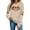 Khaki, variant on TKLPEHG Womans Thanksgiving Sweatshirts Plaid Polka Dots Pumpkin Graphic Sweatshirt Fall Fashion Crew Neck Holiday Tops Long Sleeve Casual Pullover (Gray,S)
