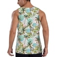 thumbnail image 3 of Fotbe Watercolor Palm Tree Pattern Men's Quick Dry Workout Tank Top Gym Muscle Tee Fitness Bodybuilding Sleeveless T Shirt Breathable Workout Shirt-3X-Large, 3 of 9