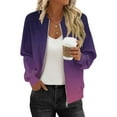 thumbnail image 2 of Hinvhai Womens Lightweight Jackets Casual Coat Zip Up Outerwear Windbreaker with Pockets Dark Blue XXL(XXL), 2 of 6
