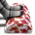 thumbnail image 3 of Floral Foot Rest, Garden Art High Detail Hibiscus Flowers Exotic Botany in Warm Colors Print, Non-Slip Backing Ergonomic Memory Foam Leg Support for Office, Vermilion and White, by Ambesonne, 3 of 5