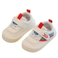 thumbnail image 1 of Toddler Sneakers Breathable Non-Slip Lightweight Soft Soled Mesh Hook&Loop Running Shoes Spring New Single Shoes Baby Walking Shoes Bow Princess Small Solid Shoes Red, 1 of 1