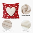 thumbnail image 7 of Valentines Day Pillow Covers 20x20 Set of 2, White Love Hearts Decor Red Throw Pillows Valentine''s Day Anniversary Square Pillowcase Farmhouse Holiday Decorative Outdoor Cushion Case for Couch, 7 of 7