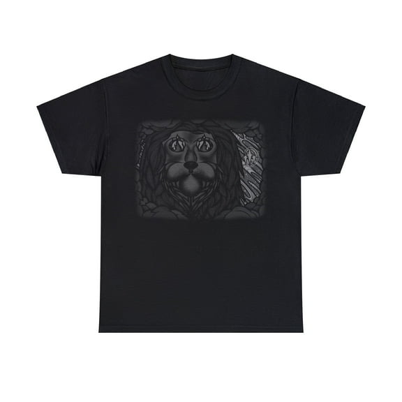 The Lion of Judah Hand Drawn Christian Art on a Unisex Shirt.