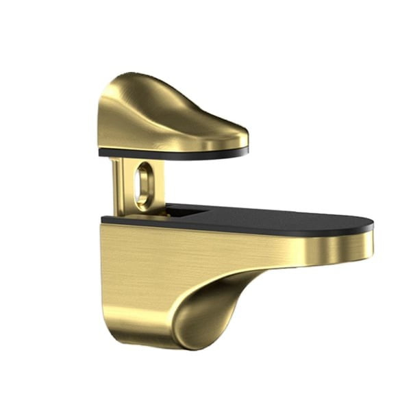Fixture 2-Pack Adjustable Wood Glass Shelf Brackets Fixed Clamp Support for Wine Cabinet Bathroom Shelving(Multicolor) Rkxzt