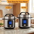 thumbnail image 2 of 6.3 Quart Electric Pressure Cooker, Stainless Steel Multi Cooker Pressure, 24-in-1 Slow Cooker for Rice, Meat Stew, Porridge, Multigrain, Soup, Bean, Bake, Steam, Yogurt Maker, 2 of 9