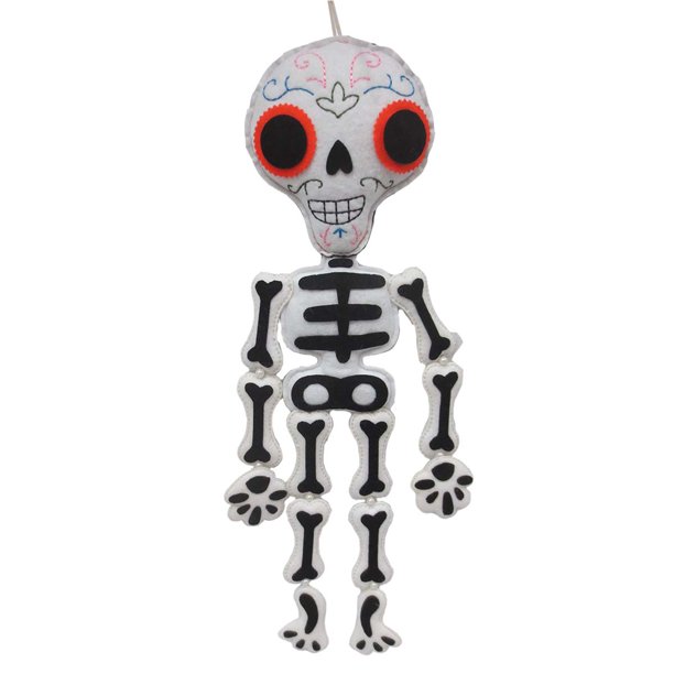 22" White Fabric Haunted Skeleton Buddy Halloween Decoration Walmart