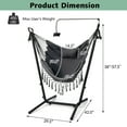 thumbnail image 2 of Gymax Hammock Chair with Stand Phone Holder Adjustable Swing Indoor & Outdoor Use, 2 of 10