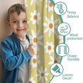 thumbnail image 3 of Blackout Kids Curtains,Beige Daisy Flower White Blooms Pattern Childrens Insulated Curtains Set Of 2,Bedroom Essentials,Toddler Room Decor 52"x84", 3 of 5