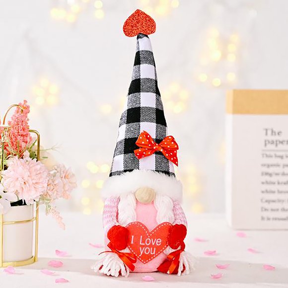 TIMIFIS Gnome Valentines Day Decor ations , Holiday Stuffed Doll Gifts to Kids & Women for Valentine, Easter, Wedding Party ,Birthday, Chritsmas Holiday Home Decor