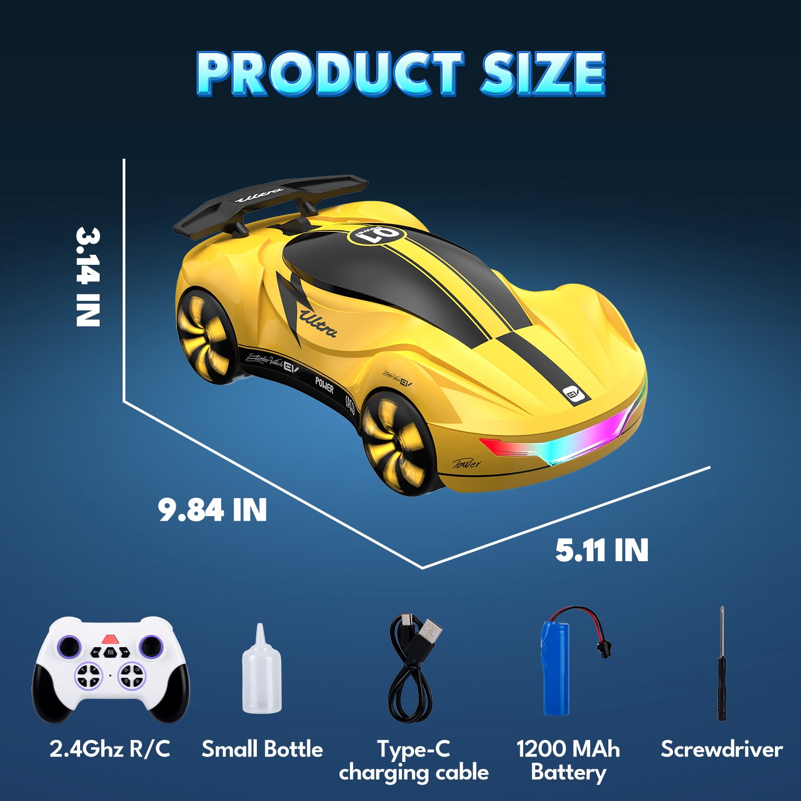 Gmdisc Remote Control Car for Kids,1:16 High Speed RC Cars with Headlight,Christmas Birthday Gift Toys for 8 11 Year Old Boys Kids