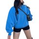 thumbnail image 2 of Txlixc Pullover casual de primavera y otoño para mujeres sudadera suelta de manga larga sólida y cuello o Txlixc  moda, 2 of 9