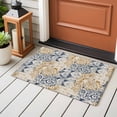 thumbnail image 4 of Blue Yellow Swirl Entryway Rug 2'x3'&nbsp; Non Slip Front Door Mats, Vintage Abstract Geometric Patchwork Entrance Rugs Indoor Outdoor Carpet, Washable Floor Mats Small Area Rug for Bedroom Kitchen, 4 of 8