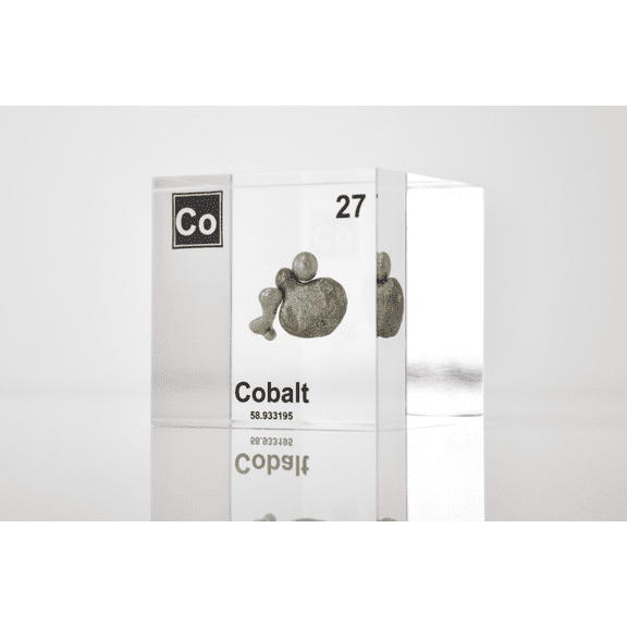 Engineered Labs Educational Cobalt Element Cube Display Clear Acrylic USA