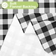 thumbnail image 4 of decorUhome Rectangle Tablecloth, Waterproof Vinyl Flannel Backed Table Cloth, Buffalo Wipeable Plastic Table Cover for Kitchen and Outdoor, Black and White, 60" x 84", 4 of 8