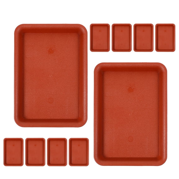 MLINS 10 Pcs Plant Saucer Indoor Planting Trays Outdoor Nursery Flower Pot Red