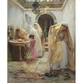 thumbnail image 3 of Frederick Arthur Bridgman 15x18 Black Modern Framed Museum Art Print Titled - Women at the Fountain, 3 of 5