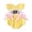Yellow, variant on Girl Back to School Outfit ABC Pencil Smocked Bubble Romper First of School Onesie Cute Summer Clothes (Orange, 3-6 Months)