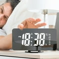thumbnail image 4 of CSChome Horloge Maison Affichage LED Réveil Pleine Fréquence Luminosité Miroir Horloge Numérique, 4 of 7