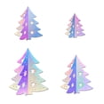 thumbnail image 3 of Inteprter Árbol de Navidad de 4 piezas, guirnalda navideña 3D, instalación, diseño, decoración navideña e invernal práctica. Kits de decoración para fiestas TY688, 3 of 6