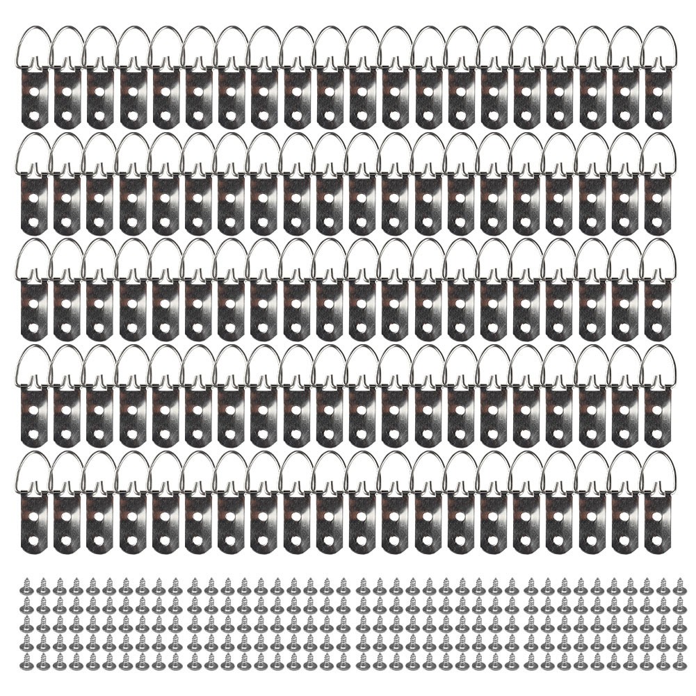 For Durable D-Ring Picture Hangers With Screws - 100 Pack For Easy Wall Decor!