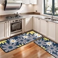 thumbnail image 3 of Kitchen Rugs Sets Of 2,Navy Daisy Flower Pattern Anti Fatigue Kitchen Mat Rugs Non Slip Washable,Decorative Kitchen Floor Mats for Kitchen,Sink,Laundry,17"x47"+17"x47", 3 of 5