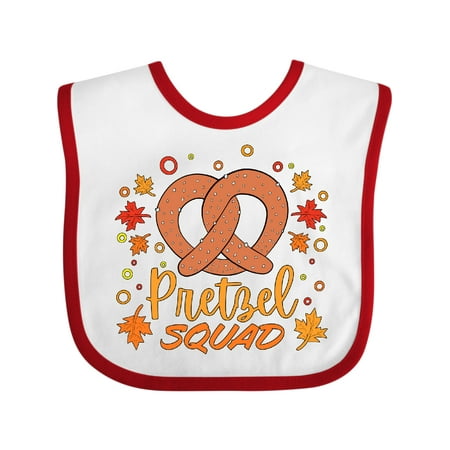

Inktastic Pretzel Squad Oktoberfest Design with Fall Leaves Gift Baby Boy or Baby Girl Bib