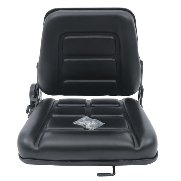 Universal Forklift Seat Tractor Seat PVC durable w/Adjustable Back Angle Black