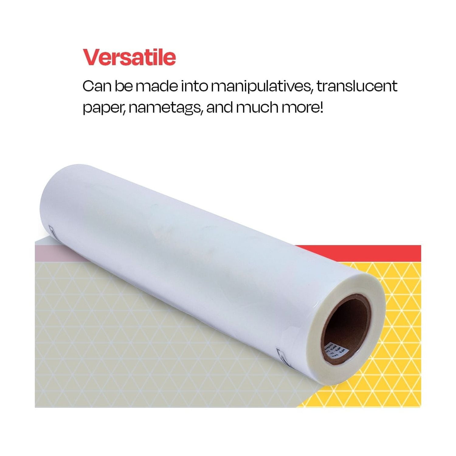 School Smart Laminating Film Roll, 18 Inches x 500 Feet, 1.5 Mil Thick, 1 Inch Core, High Gloss