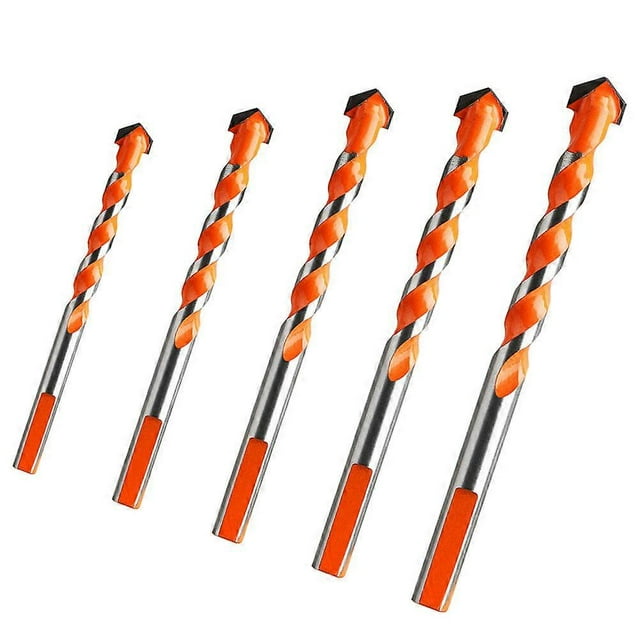 5Pcs Alloy Triangle Spiral Drill Bits Set for Glass Tile Rotary Tools