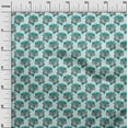 thumbnail image 2 of oneOone Cotton Cambric Fabric Fish Block Print Sewing Fabric BTY 56 Inch Wide, 2 of 4