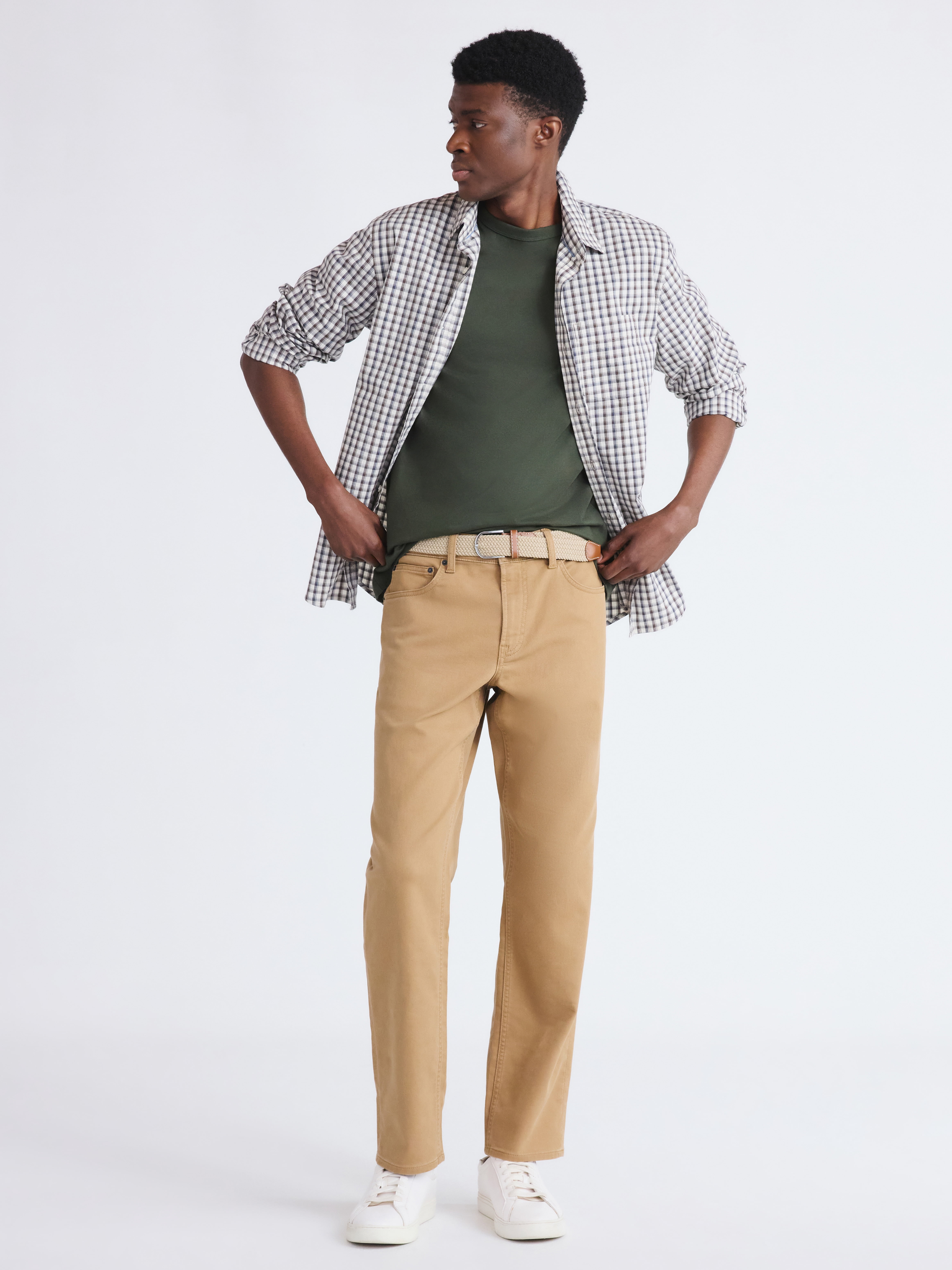 Free Assembly Men's Everyday Cotton Tee with Long Sleeves, Sizes XS-3XL