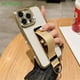 thumbnail image 2 of Wrist Strap Finger Ring Invisible Holder Phone Case for iPhone 14 15 ProMax 12 13 Pro Max 11 Plus Luxury Diamond Plating Cover, 2 of 5