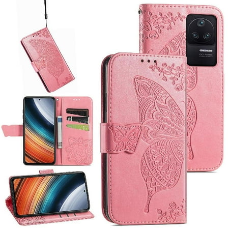 

Case for Redmi K40S Wallet Multi-color Butterfly Business Wing