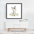 thumbnail image 2 of Zebra, Safari Animals, Jungle Animals, Pink Flowers, Girl Nursery - Illustration Watercolor Floral Animal Flowers Whimsical Botanical Black Framed Wall Art Print 10 x 10 inches, 2 of 3