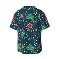 thumbnail image 2 of Easygdp Christmas Men's Casual Short-sleeved Shirt with Pocket and Button Suitable for Beach Vacation Leisure - Large, 2 of 7