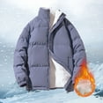 thumbnail image 2 of Tiqkatyck Puffer Jacket Womens Clearance, Women's Quilted Jacket Stand Collar Thickened Padded Jacket with Zip Long Sleeve Coat Casual Down Jacket, Womens Winter Tops, Winter Coats for Women Blue L, 2 of 9
