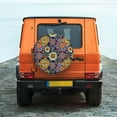 thumbnail image 2 of Fotbe Colorful Compasses Spare Tire Cover Thickening Universal Fit for Jeep, Trailer, RV, SUV, Truck, Tough Tire Wheel Soft Cover-17 inch, 2 of 8
