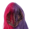 thumbnail image 1 of Peluca larga y recta, peluca de dama rosa de pelo falso para mujer larga y recta hecha a mano con cuidado, 1 of 8